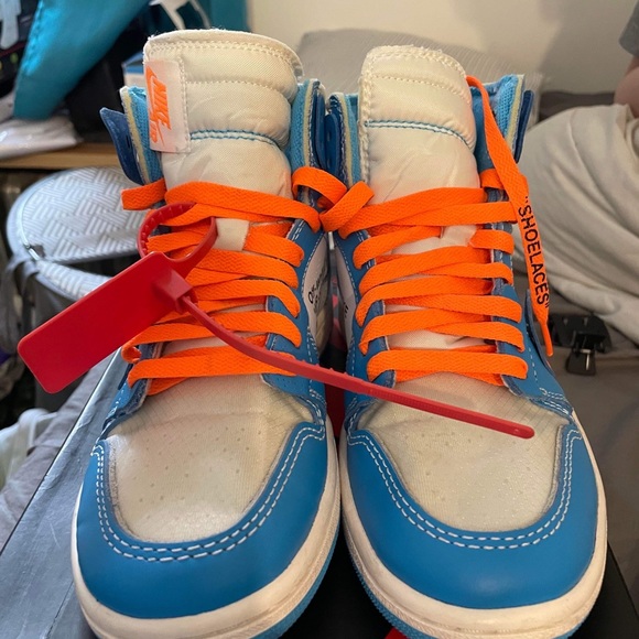 SOLD!!! Nike Shoes | Jordan 1 Retro High Off-White University Blue - Picture 4 of 9